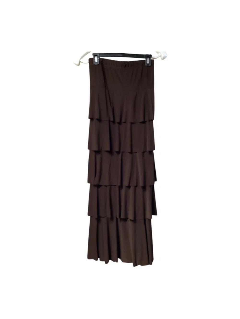 Dare 2b Stylish Women's Long Maxi Tiered Skirt Solid Brown Sz 2X EUC
